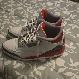 Nike Air Jordan 3 Retro White Red Sneakers